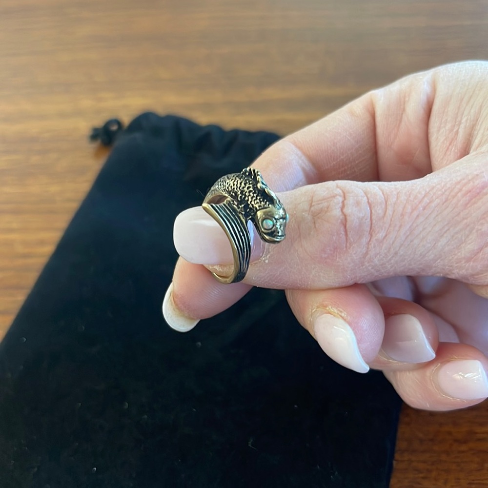 Nikki Montoya Koi Ring Opal Eyes  Size5 NWOT